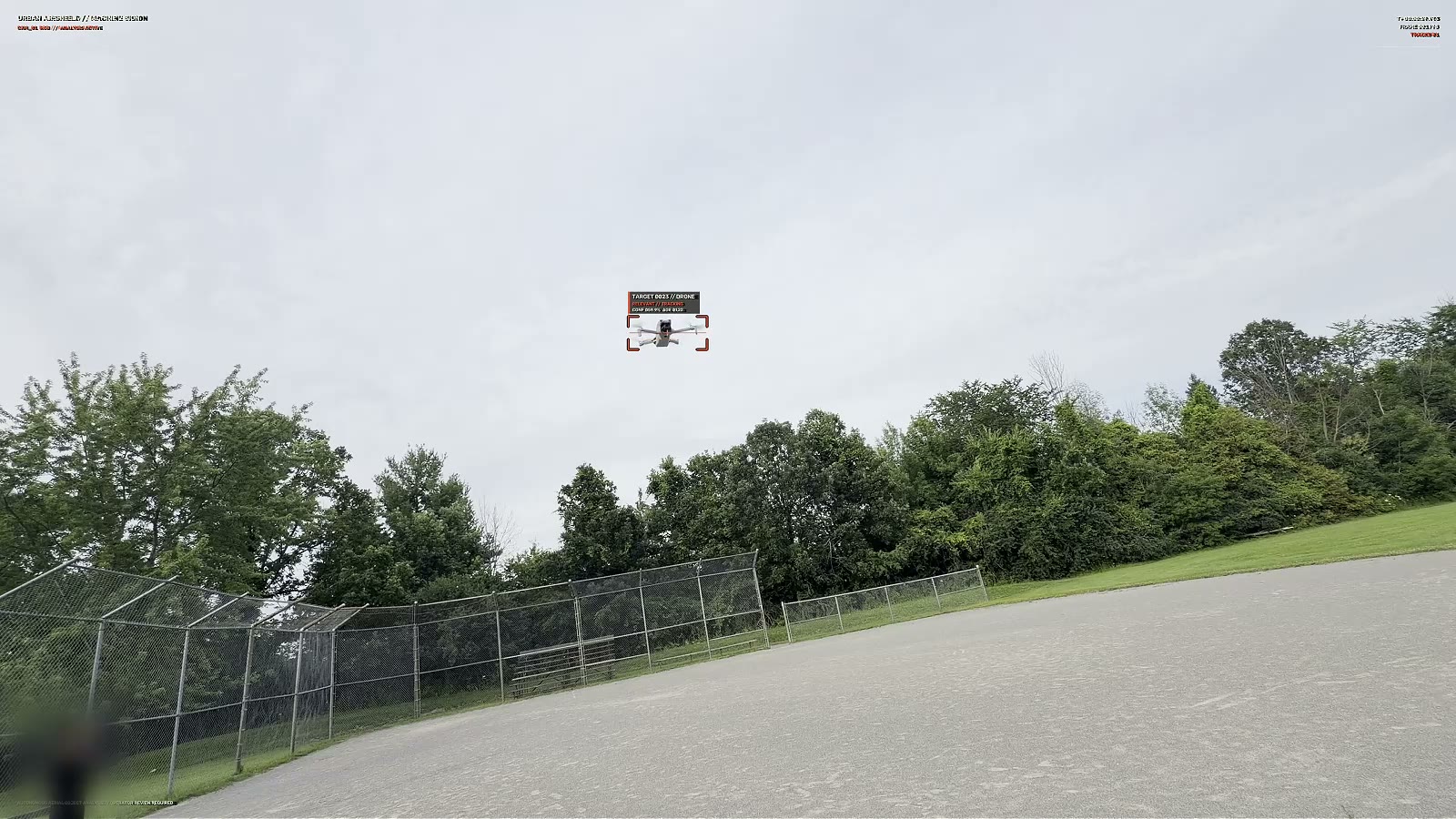 Live drone detection captured during field testing